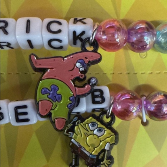 Nickelodeon SpongeBob SquarePants and Patrick Charmed Friendship Beaded Bracelet - Picture 3 of 3